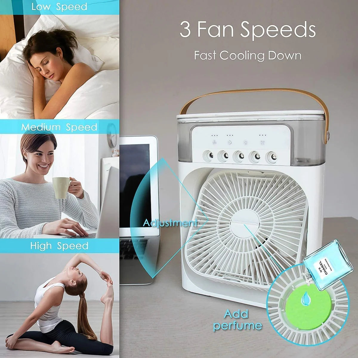 Compact USB Air Cooler for Home and Travel