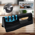 9-in-1 Kitchen Knife Sharpener with Vegetable Chopper & Fish Scale Remover – Handheld Tool for Straight & Serrated Knives (9 inch)