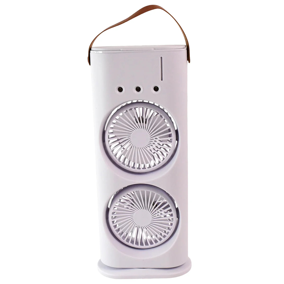 High wind portable air cooler fan with dual motor and spiral blades