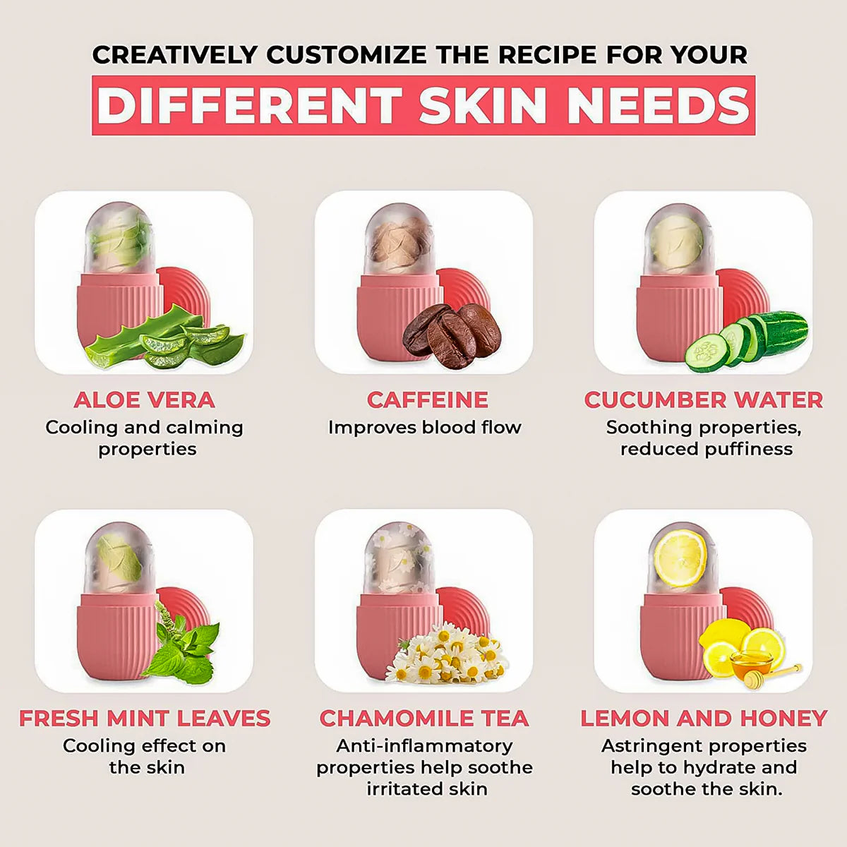 Beauty Face Massage Ice Roller (1 Pc)&nbsp;